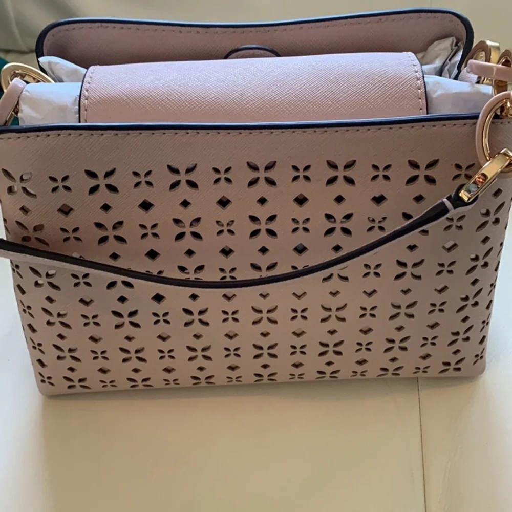 Michael Kors pink stencil flower bag
